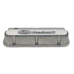 SLANT EDGE VALVE COVERS, BARE W/ FORD RACING LOGO-READY FOR FINISHING