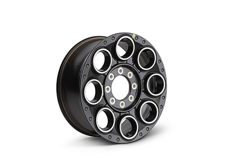 SUPER DUTY 20"X 8" BLACK MACHINED SINGLE WHEEL