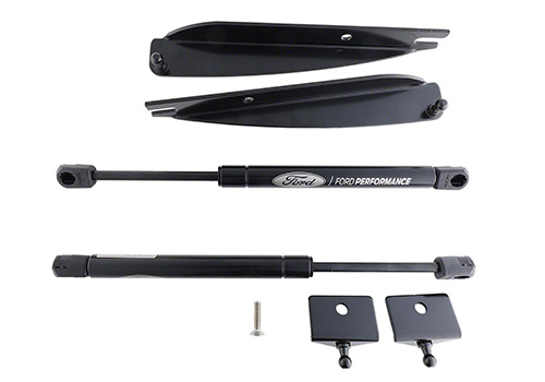 2005-2014 MUSTANG HOOD LIFT KIT W/ LASER ENGRAVED FORD PERFORMANCE LOGO