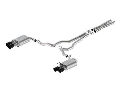 MUSTANG 5.0L EXTREME ACTIVE CAT-BACK - BLACK TIP