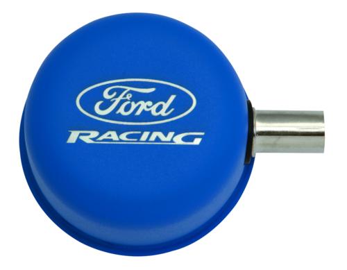 BLUE BREATHER CAP W/ FORD RACING LOGO