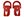 F-150 TOW HOOKS-PAIR-RED